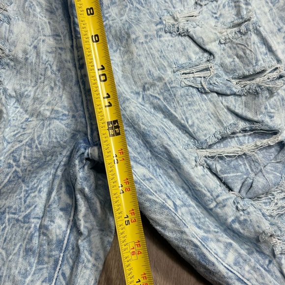 Aphrodite Light Blue Skinny Distressed Acid washed Stretch Jeans Size XL - Picture 4 of 6